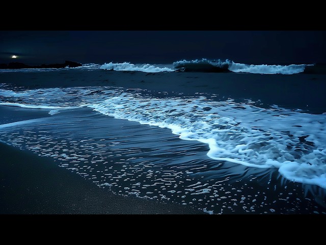 Fall Asleep Fast with Ocean Waves 🌊 Relaxing Sea Sounds | Dark Screen for Deep Sleep