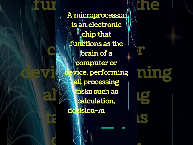 What is Microprocessor? | Explained in Simple Words. #networking #education #studylearn
