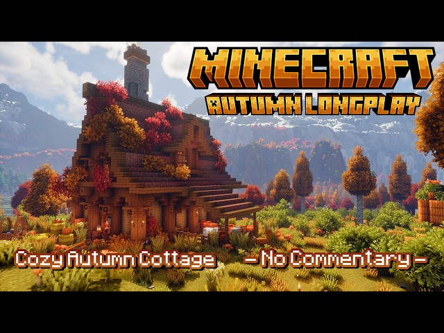 🍂Minecraft Relaxing Autumn Longplay🍁 - Cozy Autumn Cottage (No Commentary) |Study and Sleep Vibes|