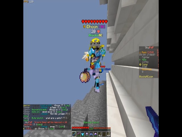 BlocksMC || iDhoom gives notches in SkyPvP