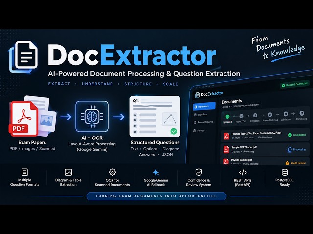 DocExtractor | AI-Powered Document Processing & Question Extraction