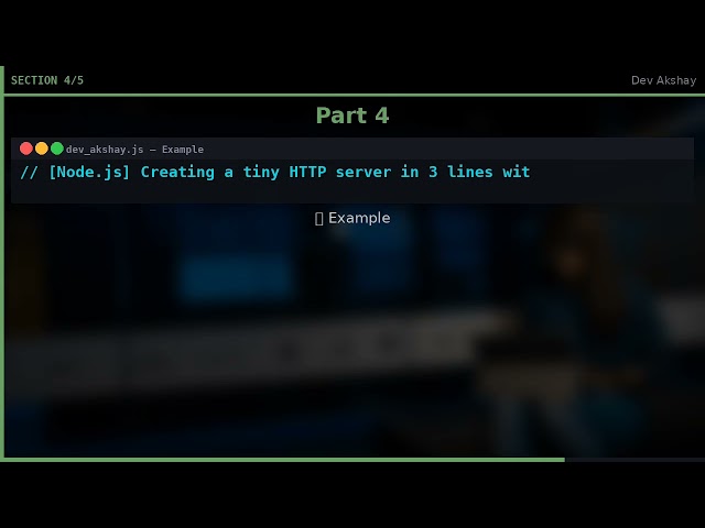 Learn Node.js: [Node.js] Creating a tiny HTTP server in 3 lines with the http module