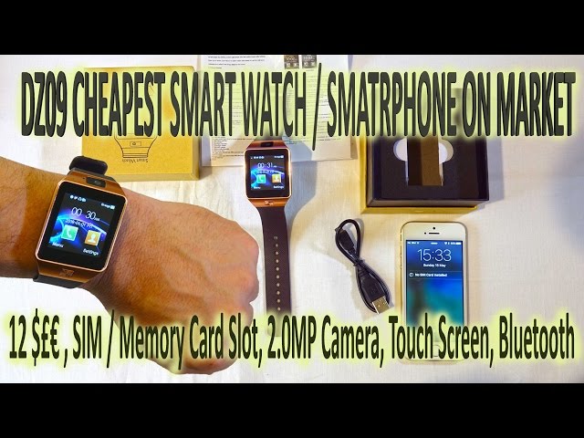 DZ09 Smart Watch - Cheapest 12 $£€ Smartwatch/Smartphone on market 2016 4k