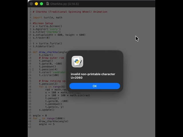 #Charkha (#Traditional #Spinning #Wheel) #Animation #python #turtle #coding #fun