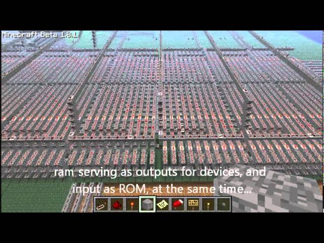 redgame, my first redstone computer with GPU, capable of simple games