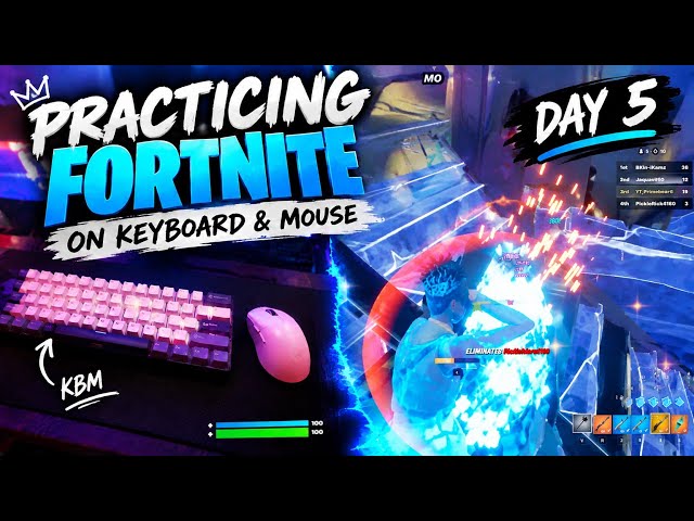 Practicing Fortnite kbm Day5 Road to 100k (use code pb6)
