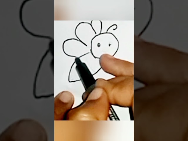 Drawing bee #shortsvideo​ #youtubeshorts​ #howtodrawflowervase