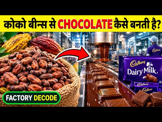 How Cocoa Beans Become Cadbury Dairy Milk Chocolate #cadburydairymilkchocolate #factory