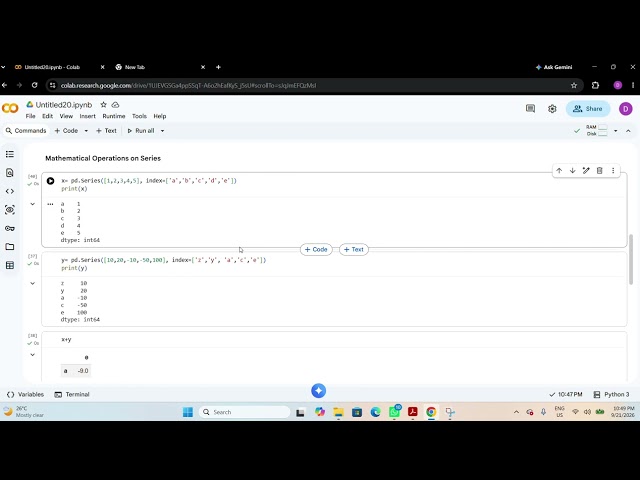 Today’s Topic: Mathematical Operations on Series in Pandas