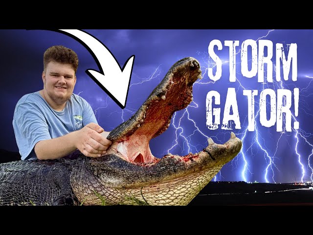 We Caught A Gator In A DEADLY LIGHTNING STORM!