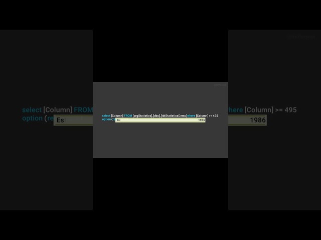 SQL Server Statistics and Cardinality Estimation part 3 #shorts