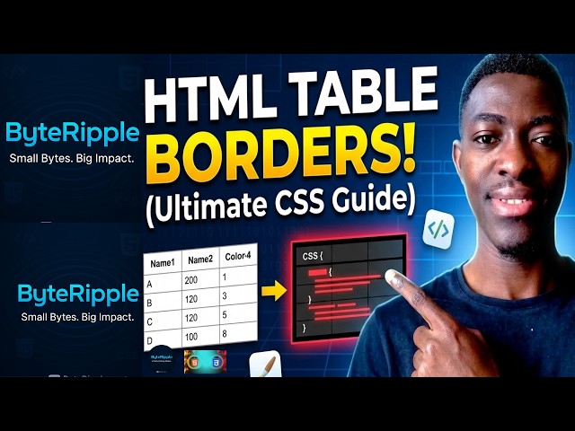 HTML Table Borders Explained for Beginners | CSS Border Styling