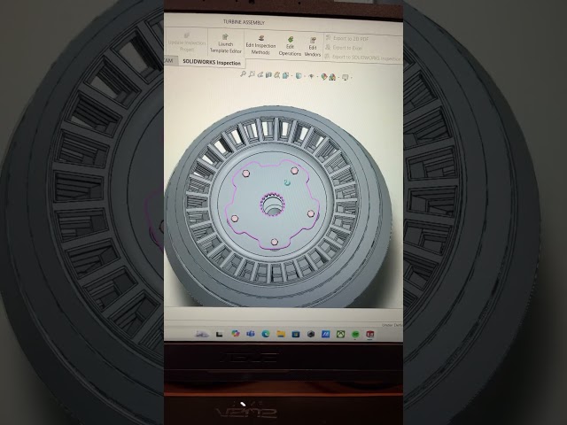 Parte 4 motor Jet #3dmodelingsoftware #solidworks #aircraftengine #aerospace #aeroplane #jetengine