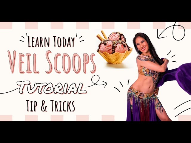 Beginner | Learn Belly Dance 🍨 SMOOTH Veil Scoops in 3-Minute Tutorial