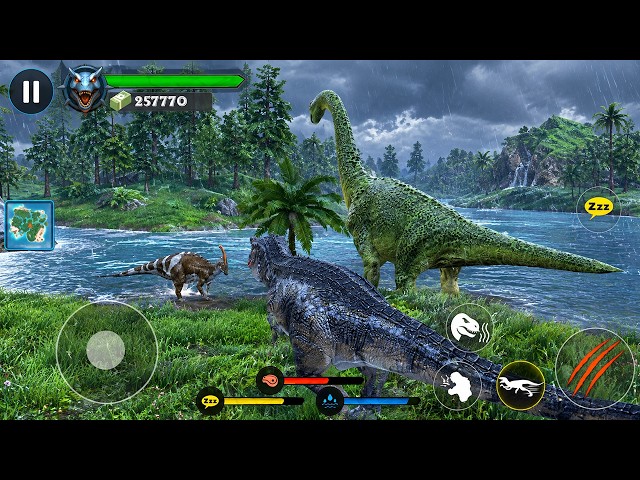 T-REX Dominates the Dino Island - Jurassic Clash Primal Dino Sim _ Dinosaur Games