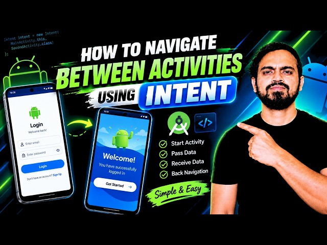 How to Navigate Between Activities in Android Studio Using Intent | Mobile App Development | Part 6