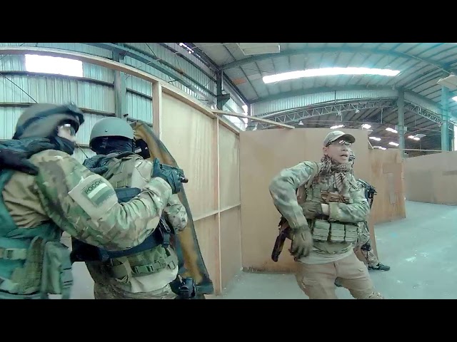 OMI Cam Test MVD & FSB Airsoft Gamer with Replica Spetsnaz Vant VM Shield