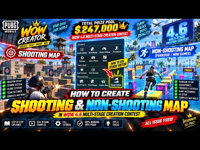 How to Create Shooting & Non-Shooting Map in WOW 4.6 Multi-Stage Creation Contest | Full Explained |