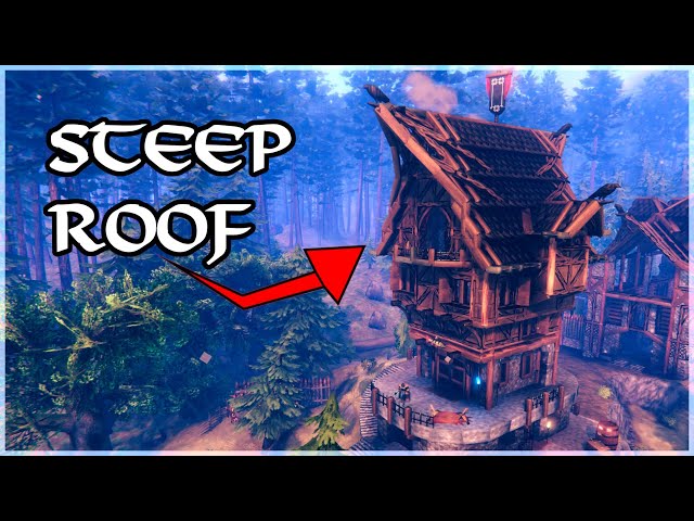 Valheim: How To Build a Steep / Pointy Roof! [Step by Step Guide]