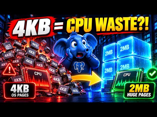 PostgreSQL Huge Pages Explained: Stop Wasting CPU on 4KB Pages