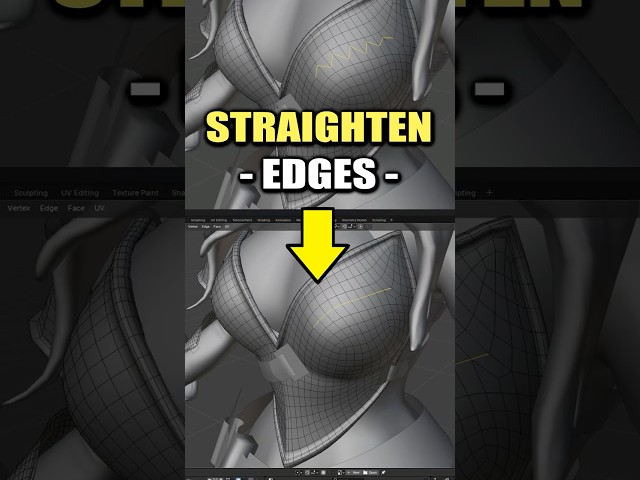 Blender: AUTO-Smoothen Uneven Points - #blender3d #shorts #3dmodeling