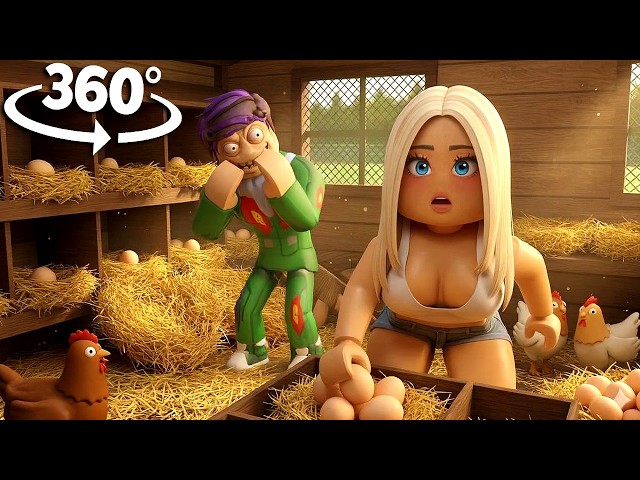 First Day Working on a Farm: Roblox Life Story | 360° VR