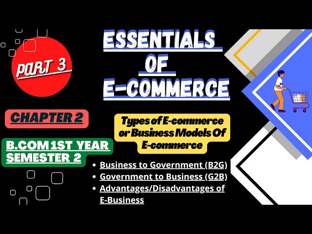 Essentials of E-commerce chapter 2 (models of e-commerce part 3) Tfh merits/demerits of E-business