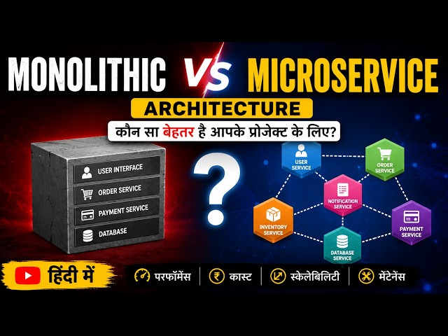 Monolithic vs Microservice Architecture in Hindi | Which One Is Better for Your Project?