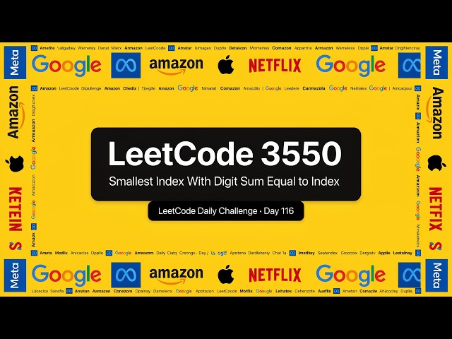 #leetcode 3550. Smallest Index With Digit Sum Equal to Index #day116  #dailycodingchallenge #python3