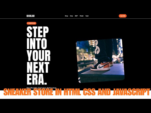 Creating a Sneaker Store in HTML CSS and javascript | Source code