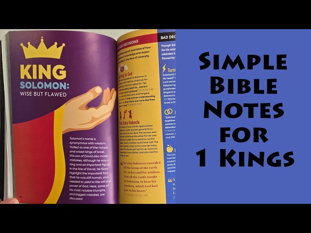 Infographic for 1 Kings as a Guide for Bible Annotation (Notes)