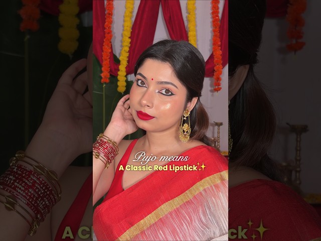 L'Oreal Infallible Matte Resistance Lipstick | 423 Audacious Red #lipstick #makeup #durgapuja #fyp