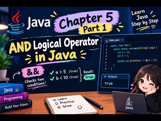 Java Chapter 5 Part 1 | AND Logical Operator (&&) | Java for Beginners