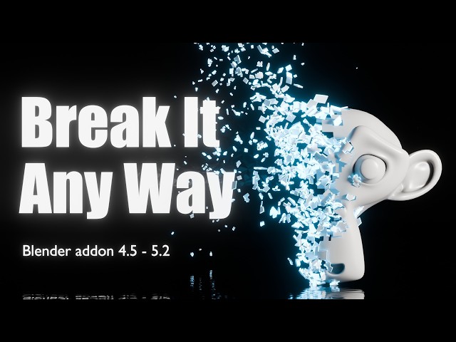 Blender Disintegration Add-on: Every Setting Explained (Break It Any Way)