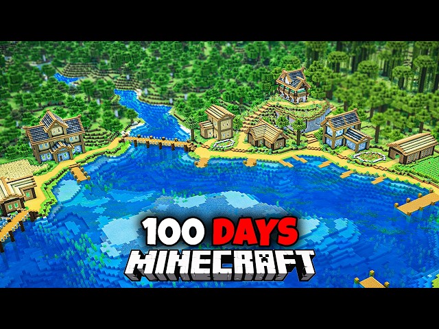I Survived 100 Days On A Lake In Minecraft