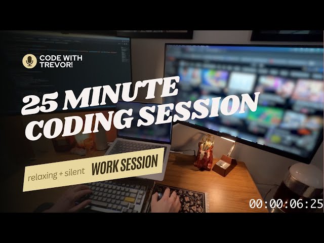 Code With Me (Silent) Coding Session - 25 Minute Pomodoro Timer