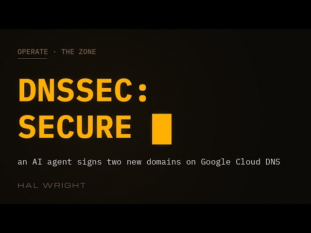An AI agent sets up DNSSEC on Google Cloud DNS, start to finish