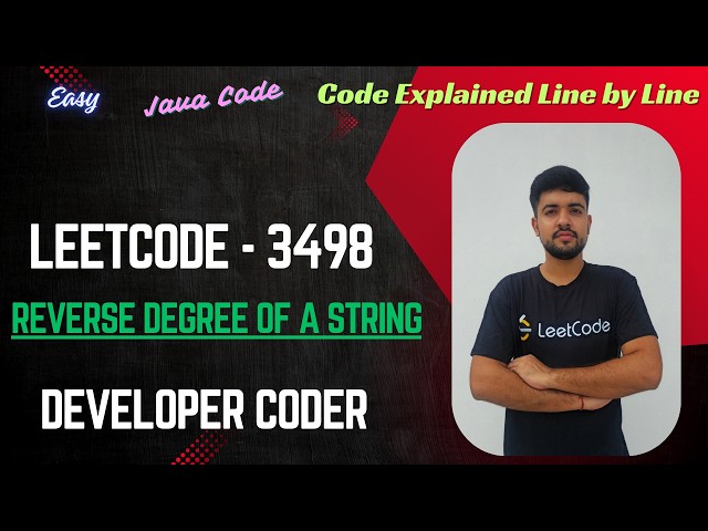 Reverse Degree of a String | LeetCode 3498 | Java Code | Developer Coder