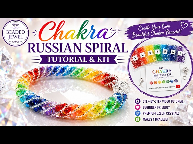 Chakra Russian Spiral Bracelet Tutorial & Kit 🌈
