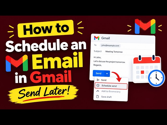 How to Schedule an Email in Gmail #Gmail #GmailTips #GmailTricks #GoogleGmail #EmailTips #TechTips