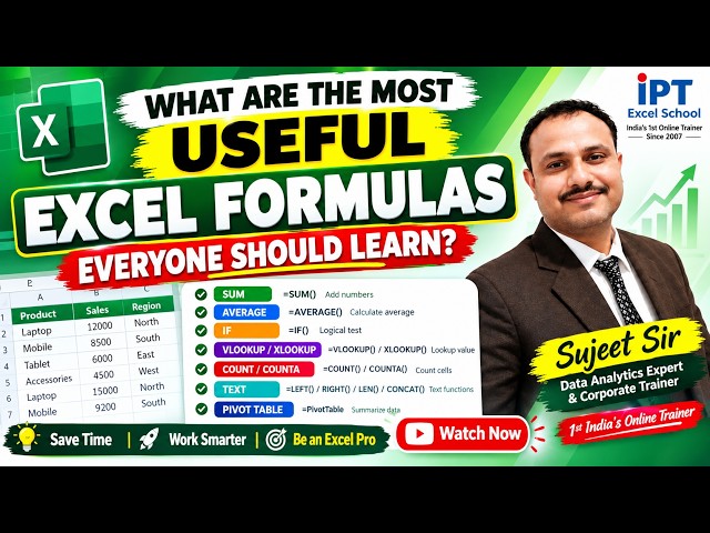 What Are the Most Useful Excel Formulas Everyone Should Learn? | Excel Formulas for Beginners