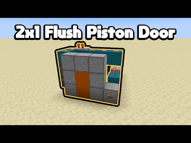 Simple 2x1 Flush Piston Door [Minecraft Java 1.21.+]