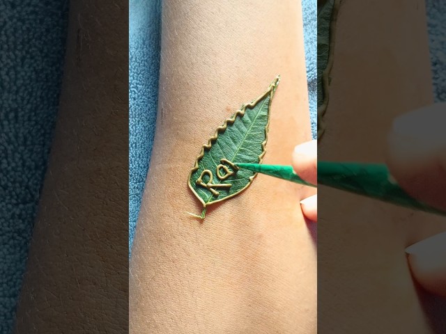 Easy Mahendi Tattoo Design#trandingshorts #viralshorts#viralvideo #viral#mahendi#leafart #leaftattoo