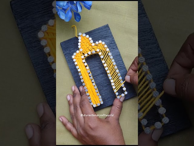 DIY Vaishnav tilak String Art 🔥 | krishna  Tilak Handmade | Yarn Craft #shorts #stringart
