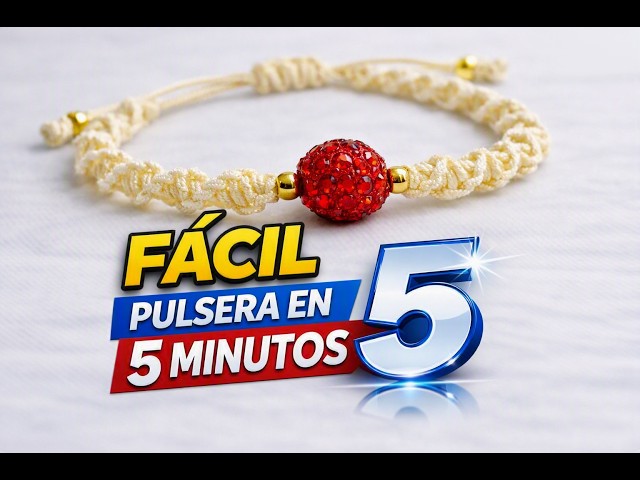 CÓMO HACER esta Pulsera de Hilo en 5 minutos ⏰ DIY Easy Bracelet (Paso a Paso)