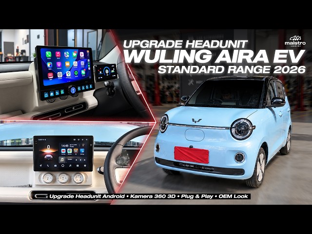 Wuling AIRA EV Standard Range Upgrade Head Unit Android Plug and Play | Infotainment Lebih Canggih