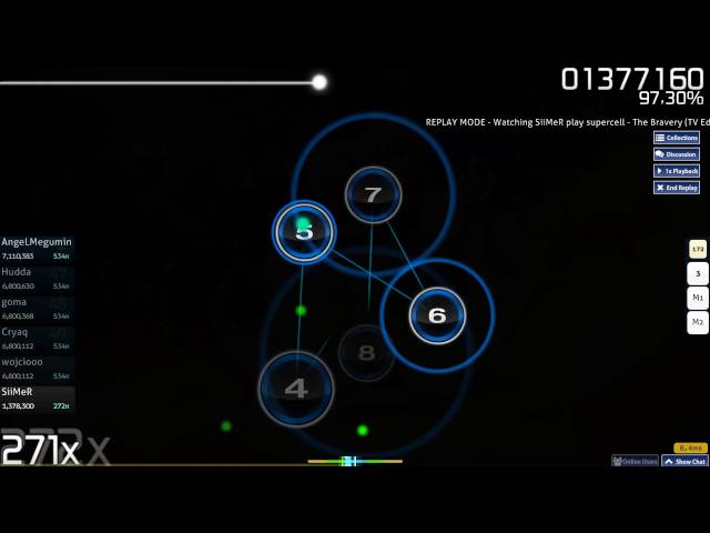 superecell - The Bravery (TV size) [Magi] (osu! gameplay)
