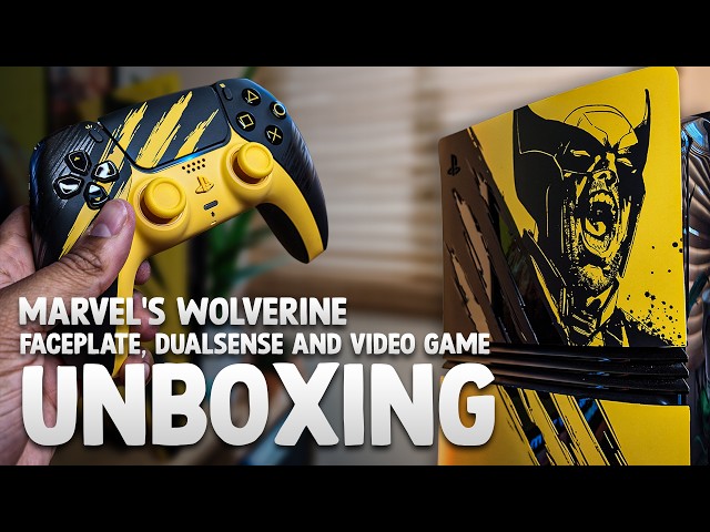 Marvel's Wolverine PS5 Pro Faceplates, Dualsense and Video Game Unboxing
