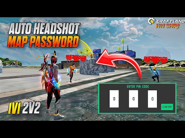 PASSWORD CHANGED ⚠️1V1-2V2 Headshot craftland map code New Pass 2025 🔥 | by HN SHRI#craftland#hnshri