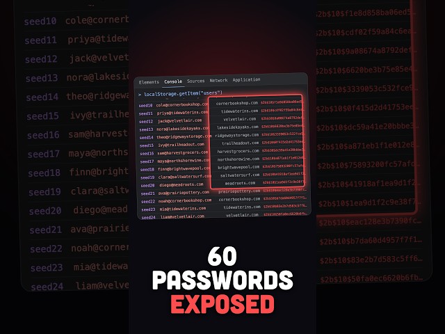 I pulled every password out of this app in 1 line #Shorts
